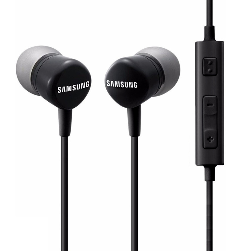 Official Samsung In-Ear Earphones On-Cable Mic/Remote Black & White HS1303 