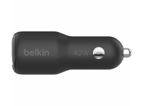 BELKIN BOOSTCHARGE Dual Car Charger 42W-CCB005-BLACK