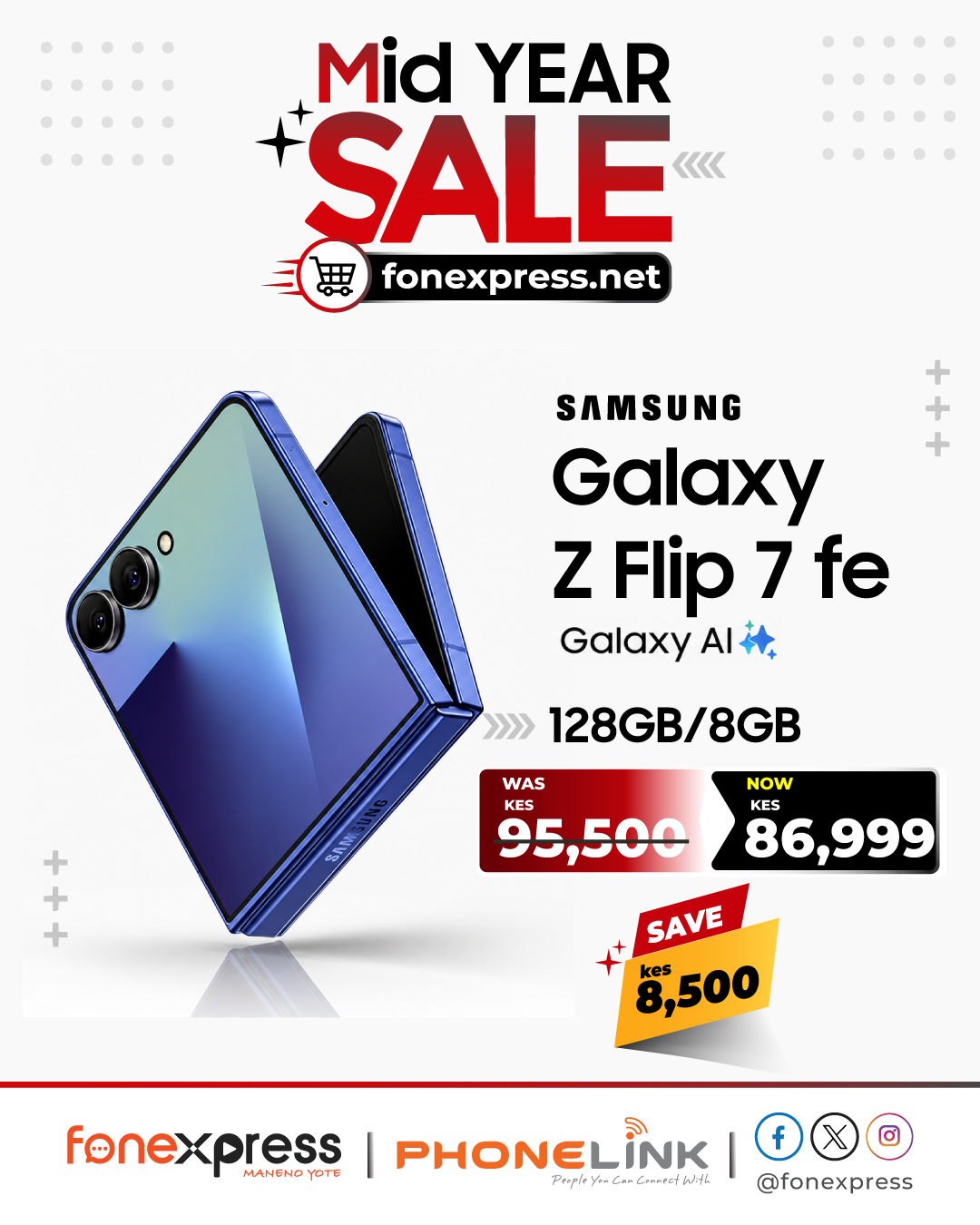 SAMSUNG GALAXY Z FLIP 7FE 8GB/128GB