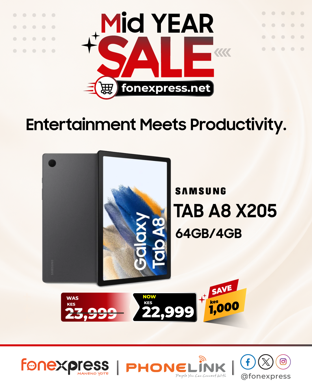 Samsung Galaxy Tab A8 (2021) 10.5 Inch 64GB /4GB X205